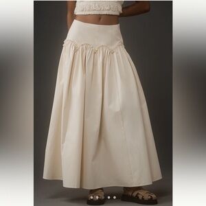 Mare Mare x Anthropologie basque waist midi skirt. Rare, NWT